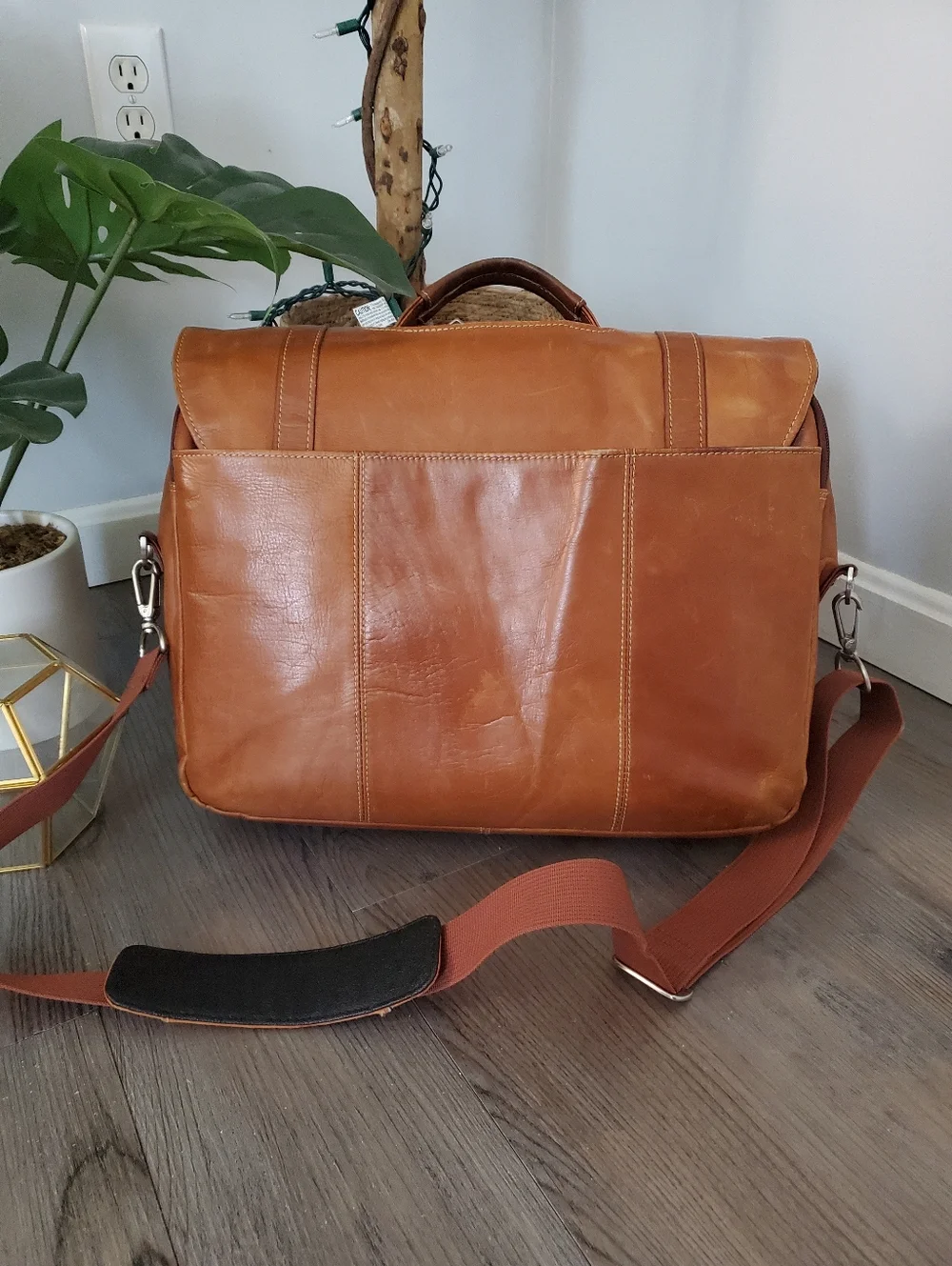 Wilsons Leather Messenger Laptop Briefcase Business Travel Carryon Bag